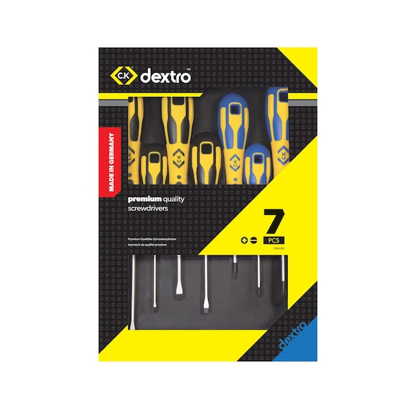 Dextro Screwdriver Slotted & PH Set Of 7